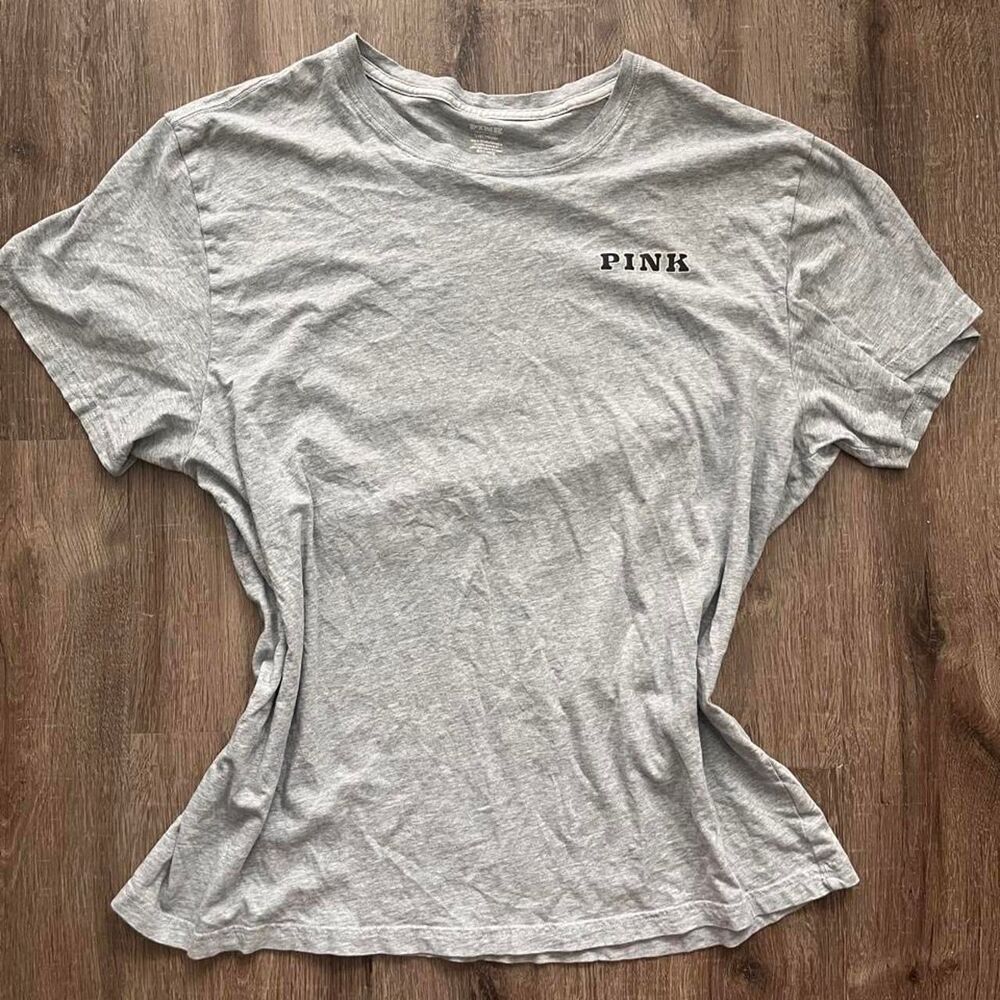 PINK Women's Grey T-shirt